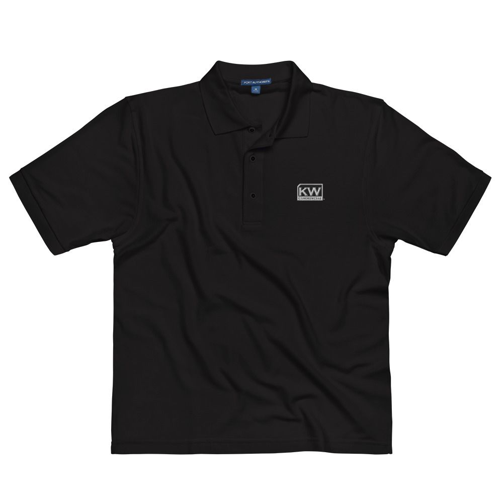 KW Commercial Black Polo with White Logo