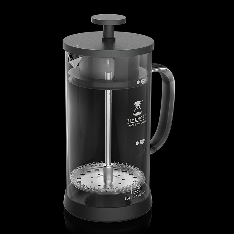TimeMore Coffee Plunger 0.6L/3 Cups (Borosilicate Glass)