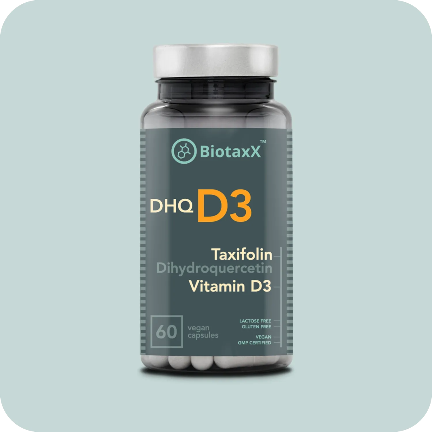 Taxifolin (Dihydroquercetin) + Vitamin D3 – 530 mg, 60 Capsules