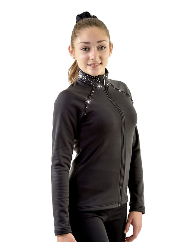 SAGESTER  Ultra Warm Jacket with Crystals on neck