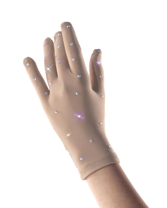 Competition Gloves_light neutral with crystals
