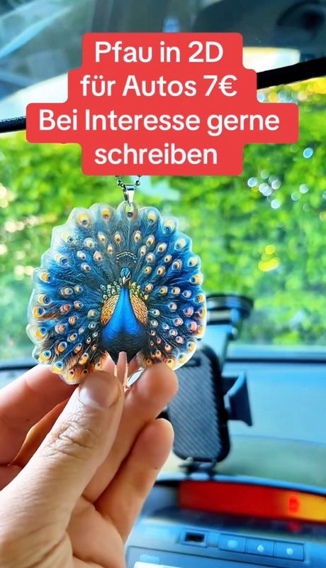 Pfau in 2D für Autos