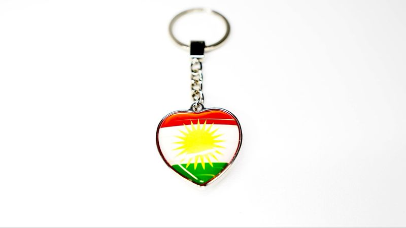 Kurdische Flagge Schlüssel Anhänger für Auto und Schlüssel
