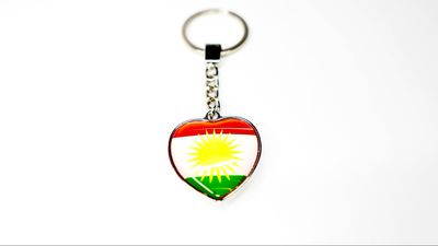 Kurdische Flagge Schlüssel Anhänger für Auto und Schlüssel