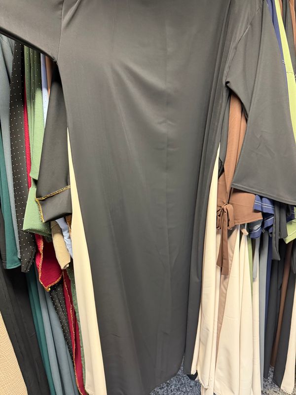 Abaya schwarz beige einh.gr.