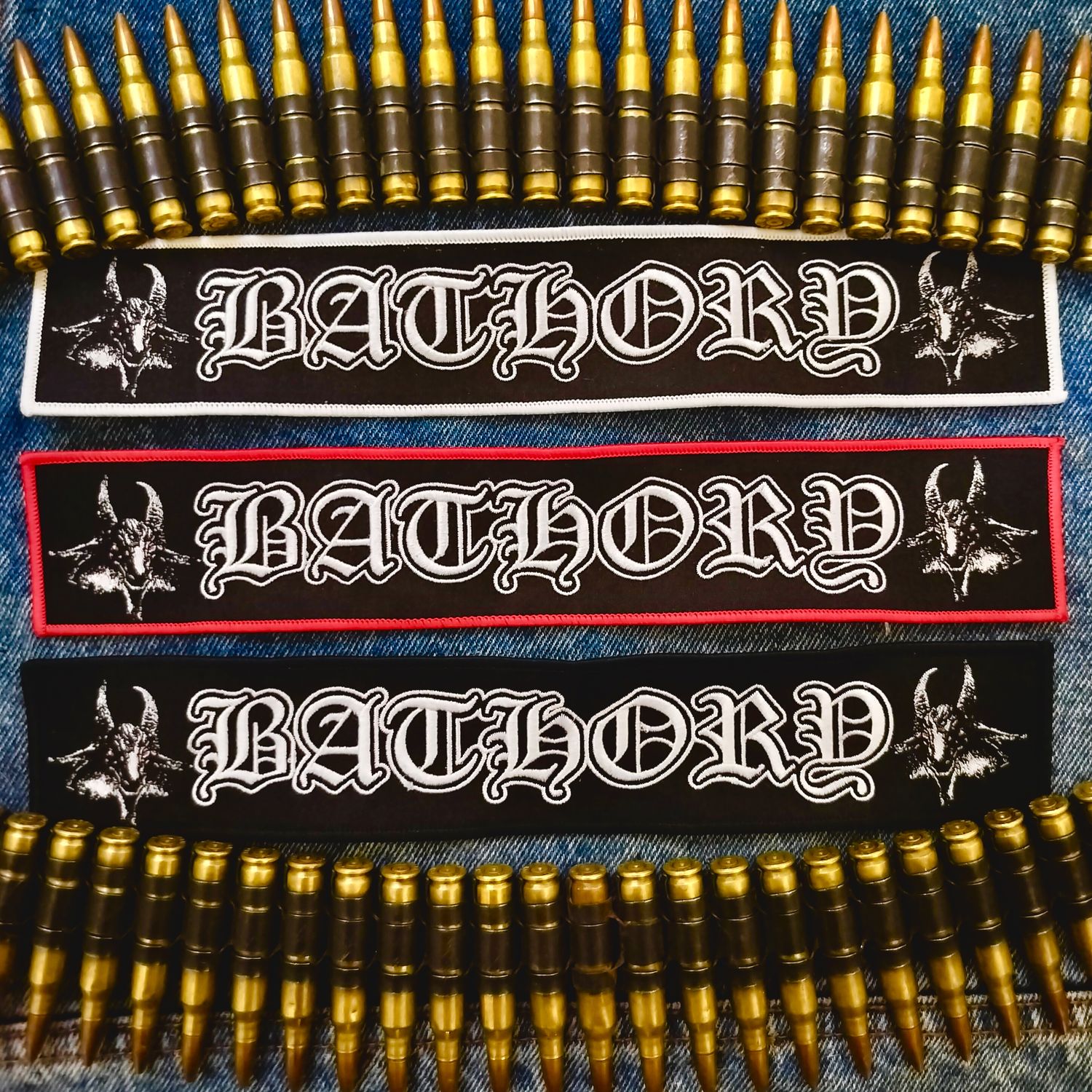Bathory Embroidery-on-Woven Strip Patch