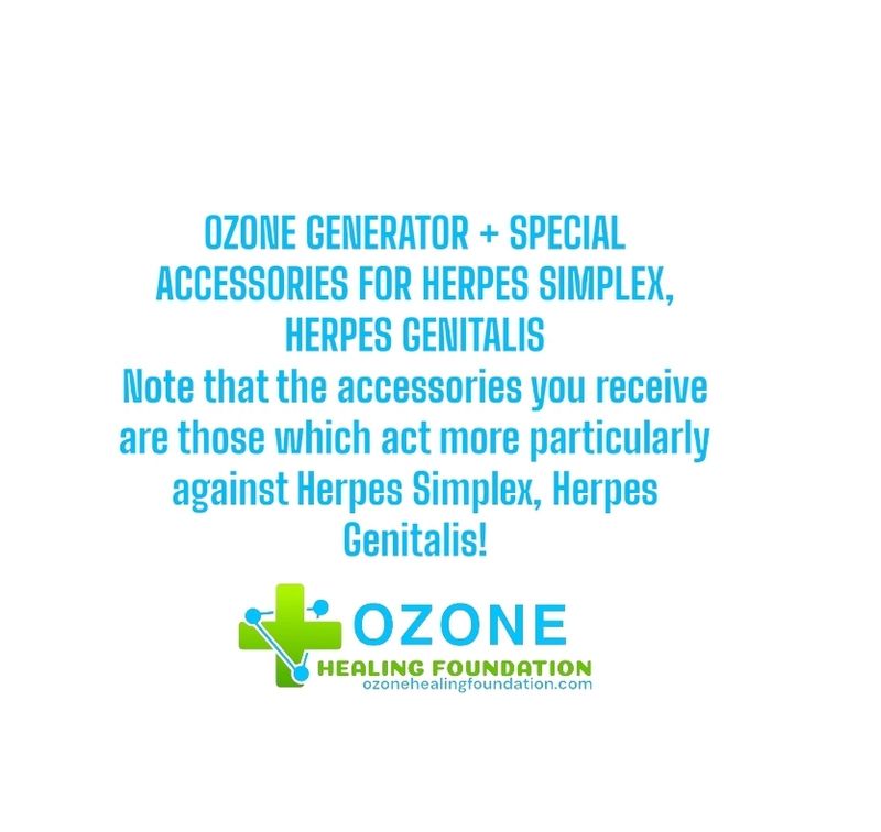* OZONE GENERATOR + SPECIAL ACCESSORIES FOR HERPES SIMPLEX, HERPES GENITALIS Note that the accessories you receive are those which act more particularly against Herpes Simplex, Herpes Genitalis!