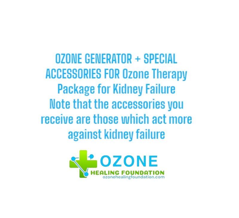 * OZONE GENERATOR + SPECIAL ACCESSORIES FOR Ozone Therapy Package for Kidney Failure Note that the accessories you receive are those which act more particularly against KidneyFailure!