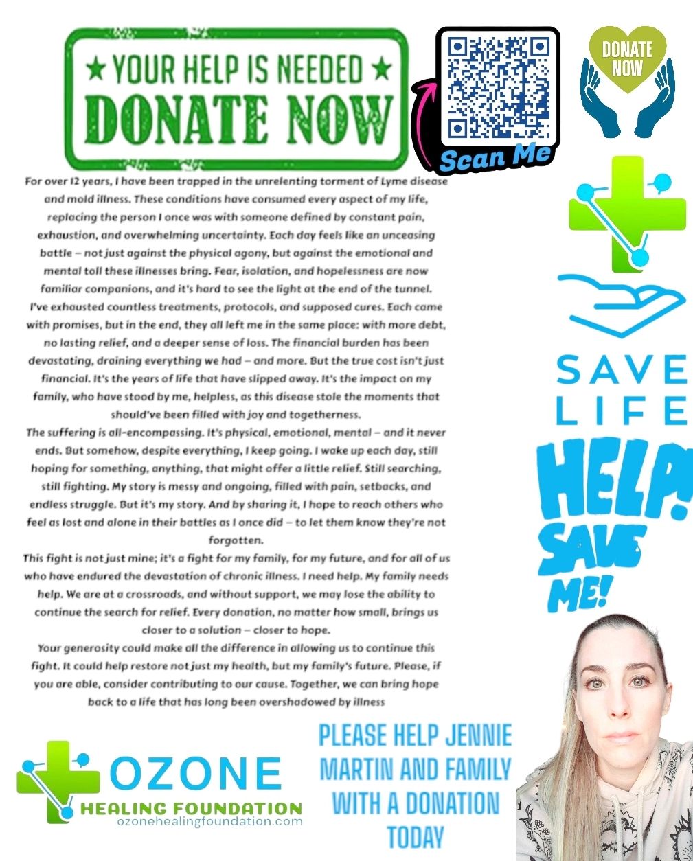 PLEASE HELP PLEASE HELP JENNIE MARTIN WITH A DONATION TODAY  DONATE A DOLLAR TODAY