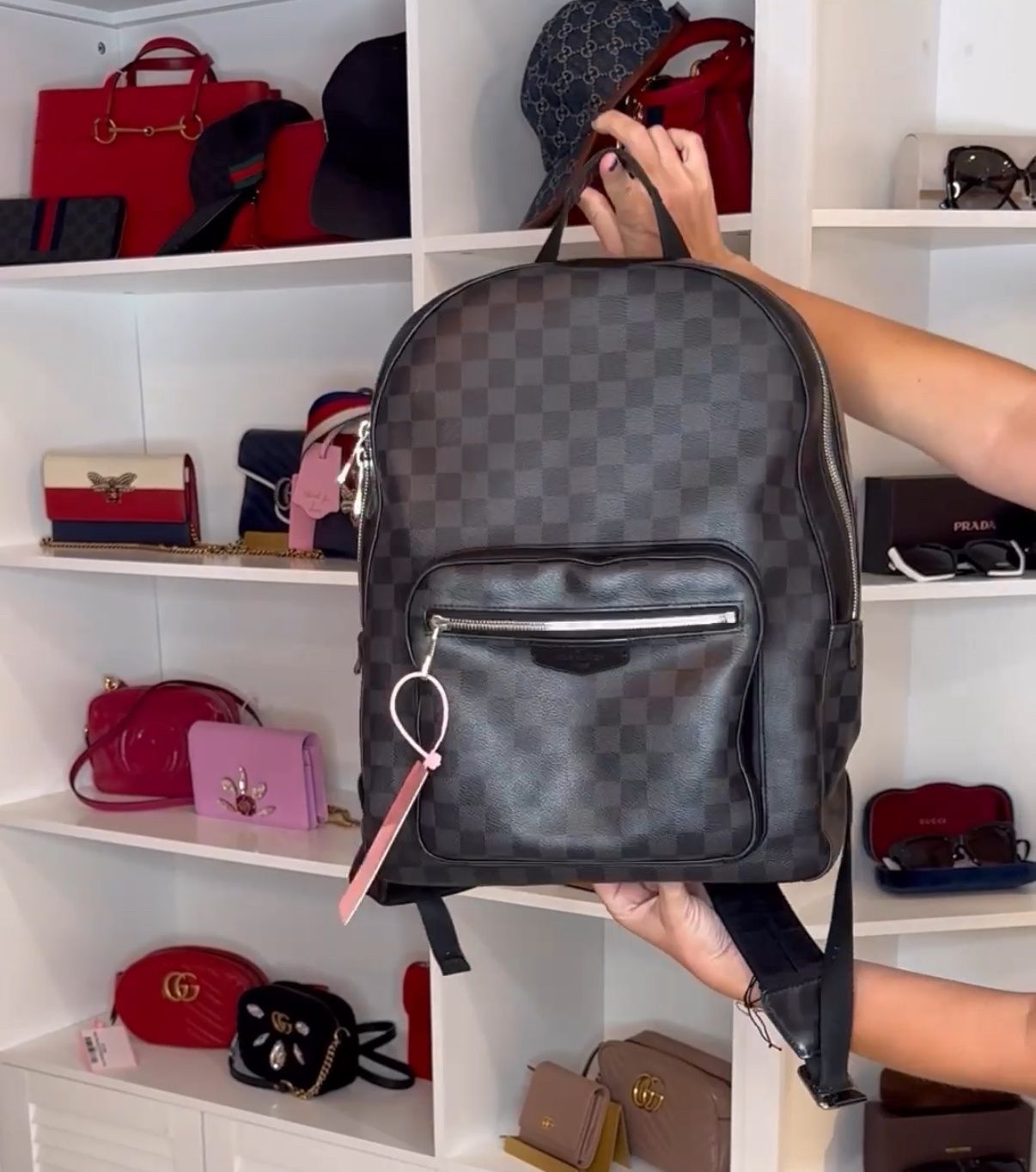 LV Black Damier Graphite Backpack