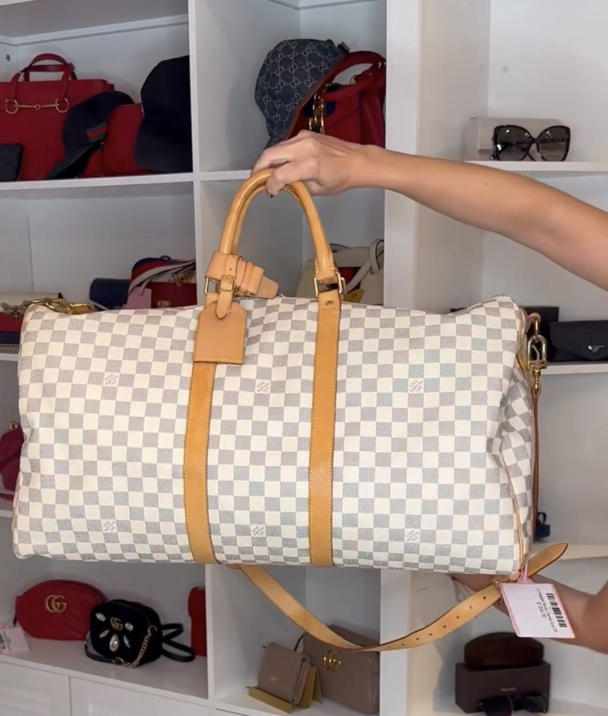 LV Keepall Bando Damier Azur 55