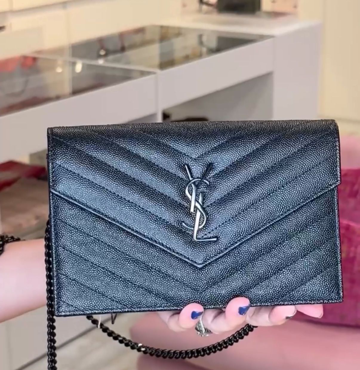 YSL Black/Black Cassandra WOC (NEW)
