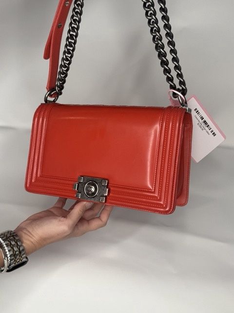 Chanel Boy Bag Orange Calfskin