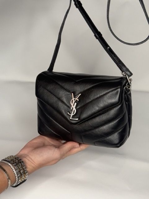 YSL  Lou Lou Puffer Black/Silver Small