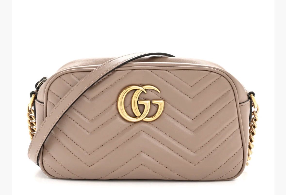 Gucci Marmont Tan Crossbody Pen LIning
