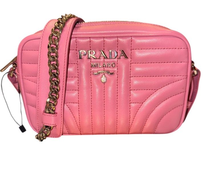Prada Diagram Camera Pink Leather