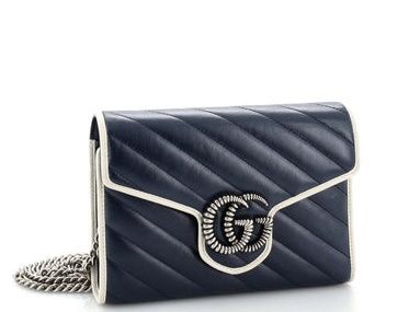 Gucci Marmont Navy Chain Crossbody