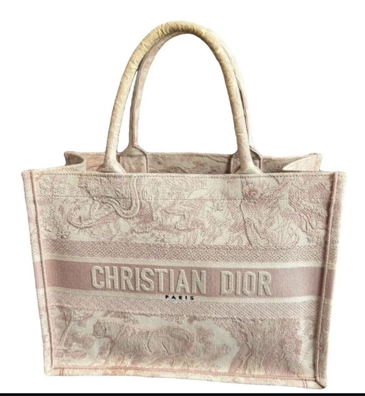 Dior beige medium book tote