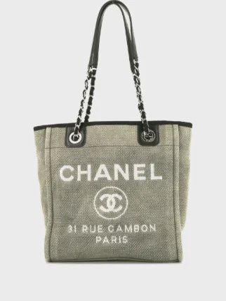Chanel Deauville grey white
