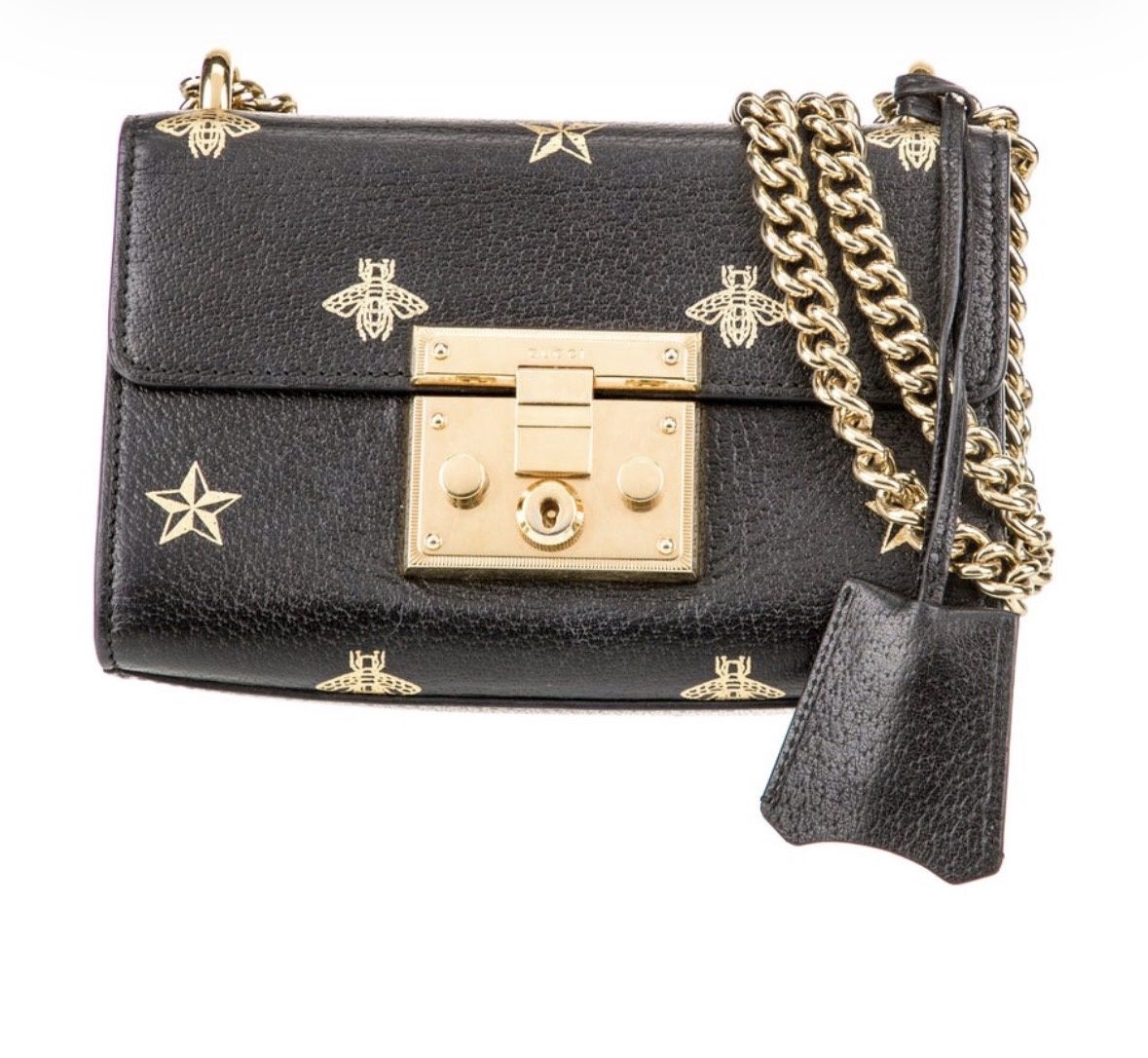 Gucci black bee star padlock