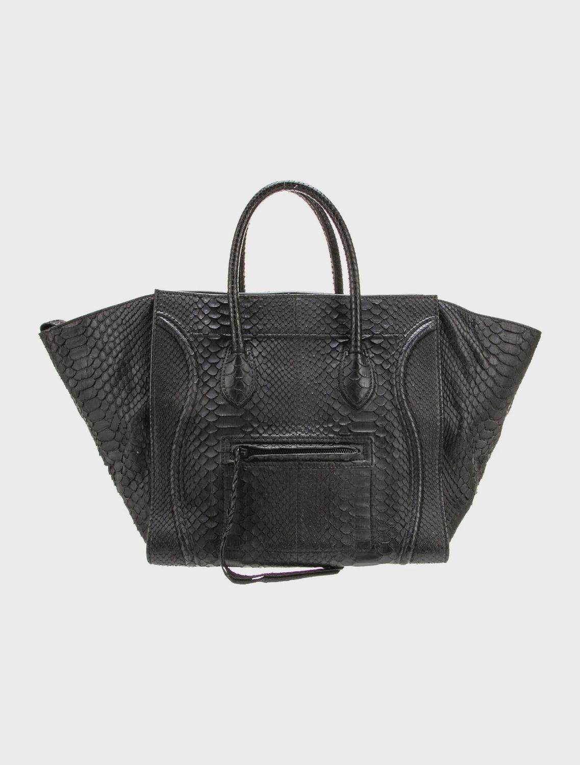 Celine PHANTOM black python luggage tote