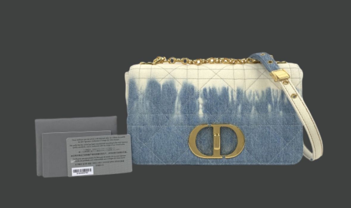 Dior cannage caro. Tie dye denim gold crossbody