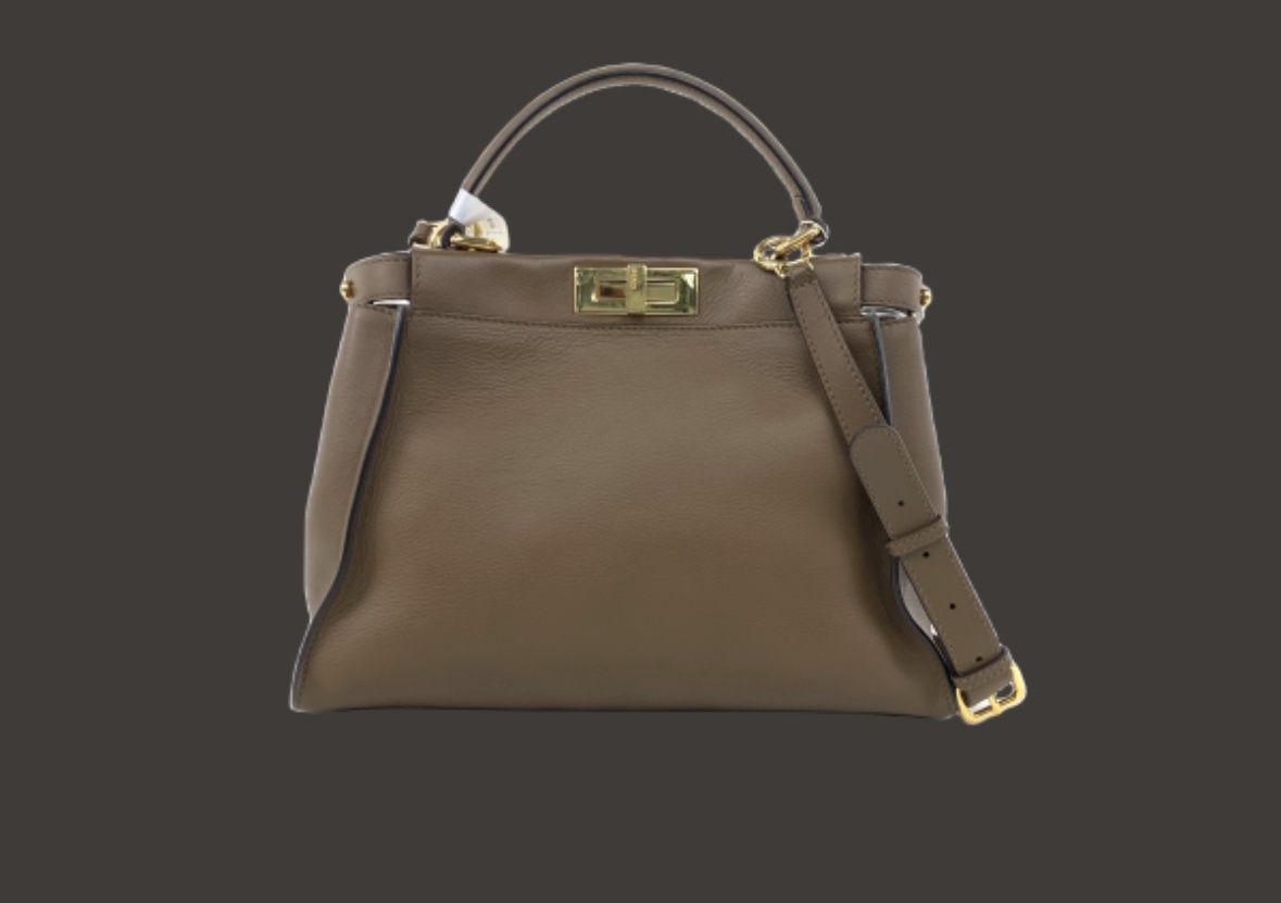 Fendi peekaboo gold medium crossbody