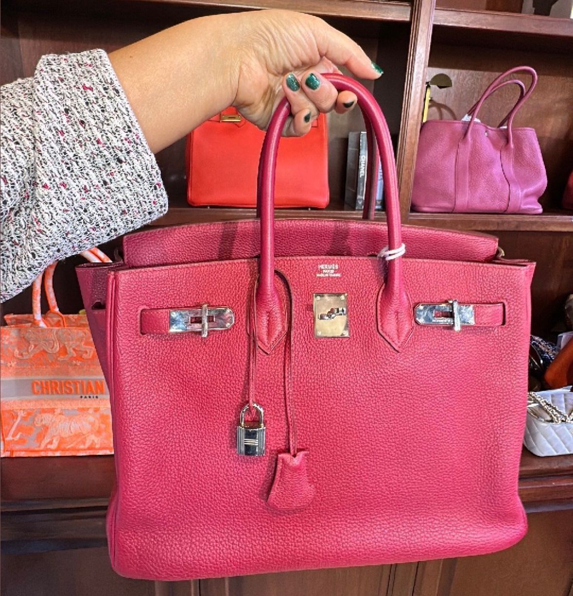 Birkin raspberry palladium 35