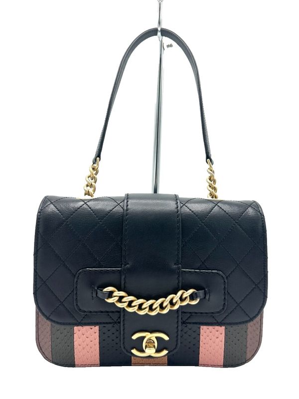 Chanel archi snakeskin calf gold flap bag