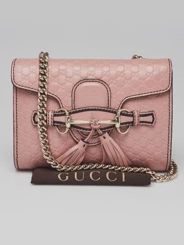 Gucci dusty pink guccisima horesbit small