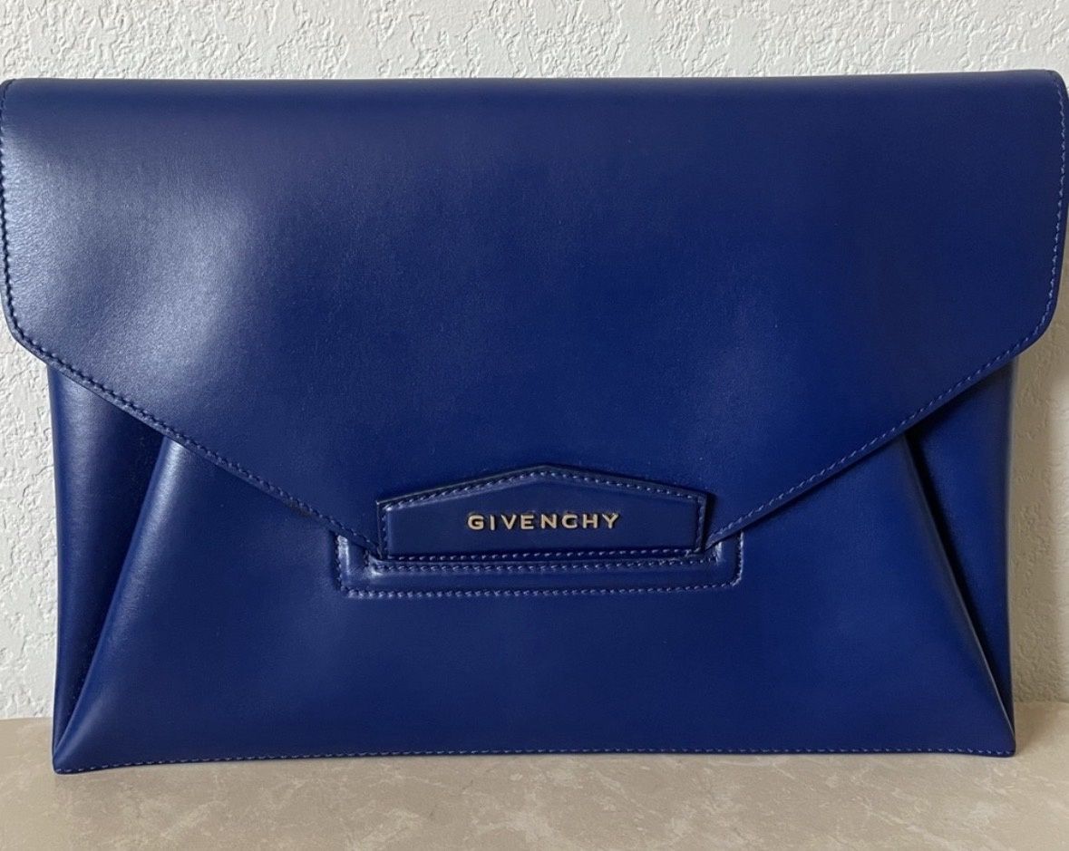 Givenchy electric blue clutch
