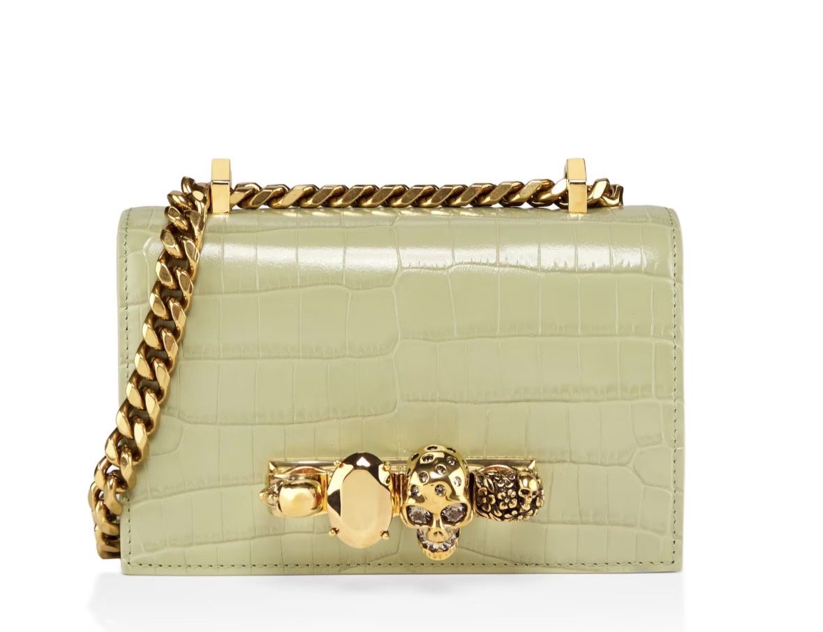 Alexander McQueen knuckle bag gold