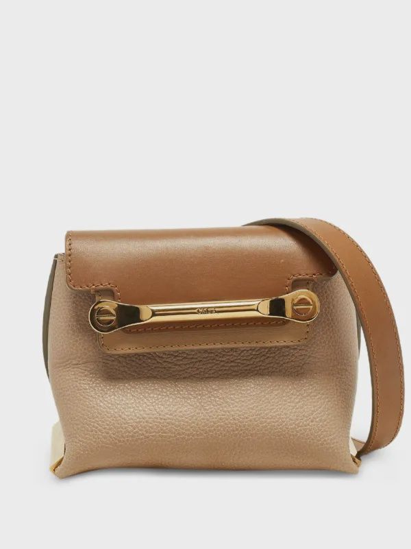 Chloe metallic brown gold crossbody
