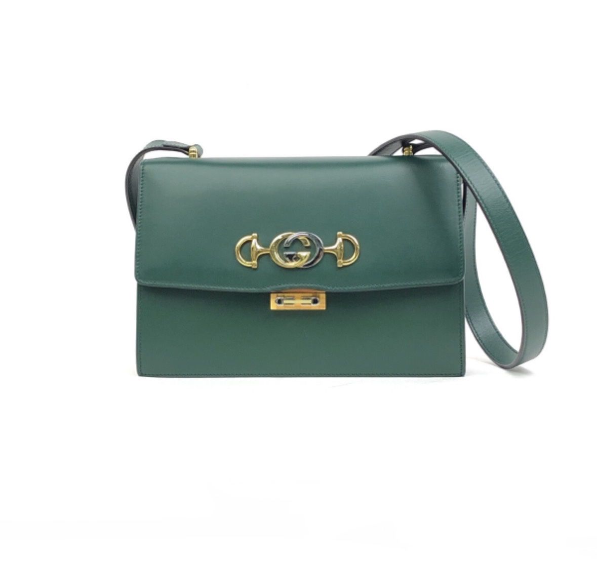 Gucci green zumi leather crossbody