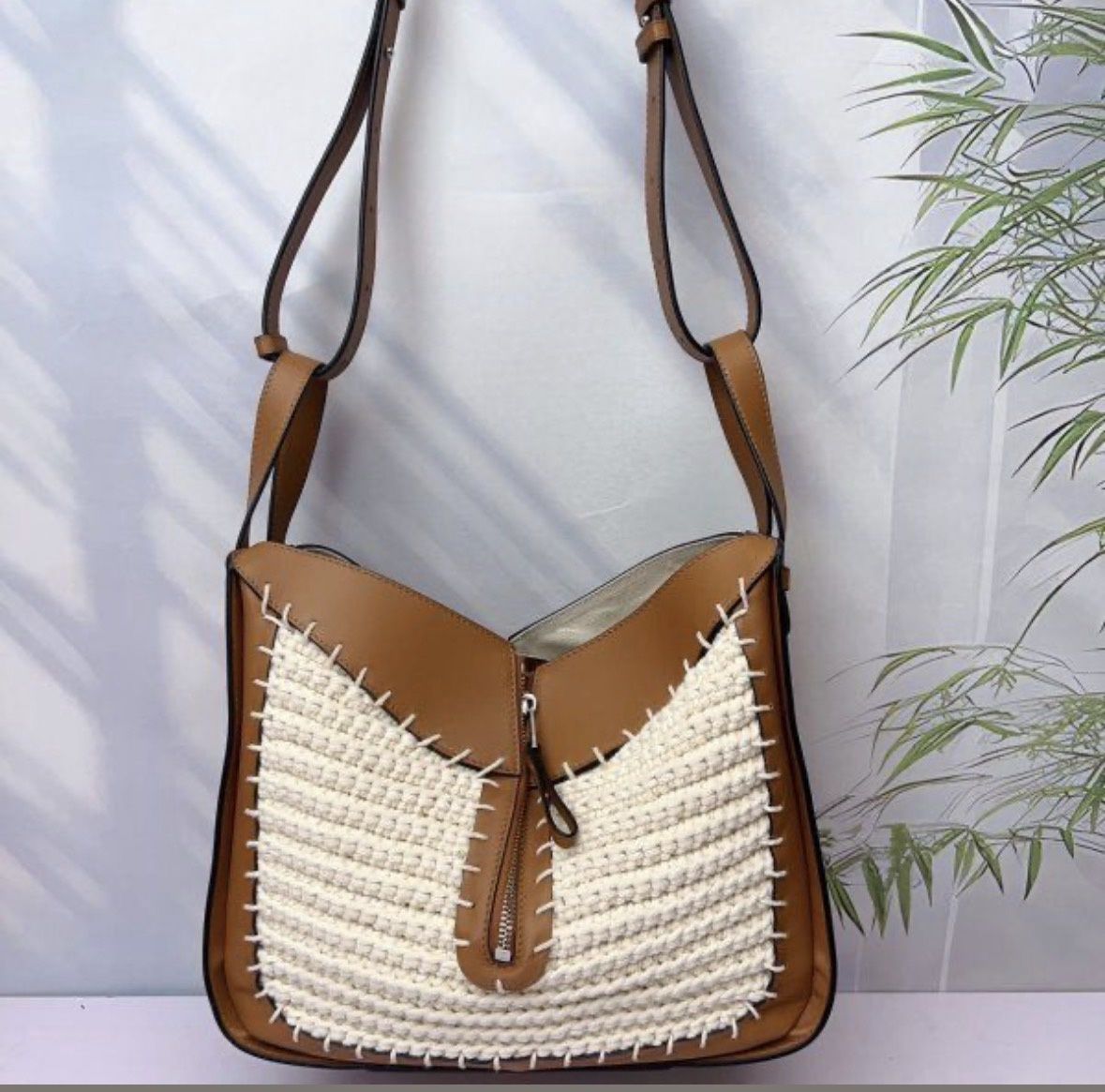 Loewe small crochet hammock bag