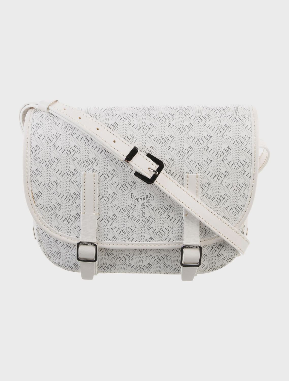 Goyard Belvedere MM messenger white