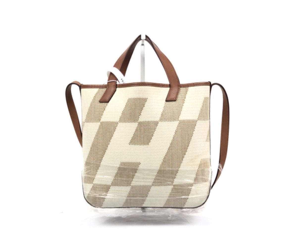 Hermès Cabas H en Biais 27 tote bag ecru  H canvas