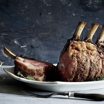 Beef Rib Roast with Szechuan Peppercorn and Red Wine Sauce