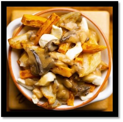 Homemade Classic Poutine with Wild Mushroom Gravy