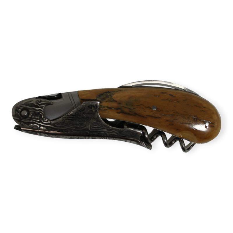 Sommelier Corkscrew Magnum, Damascus Steel and  Mammoth Ivory