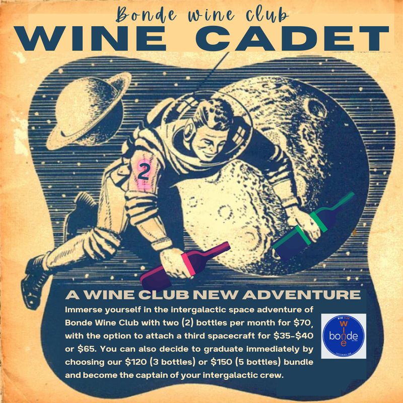 Wine Club Tier 1: The Cadet (2 bottles per month)