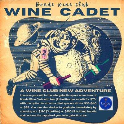 Wine Club Tier 1: The Cadet (2 bottles per month)