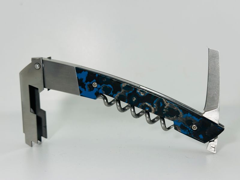 Le Thiers Sommelier Corkscrew Magnum, blue carbon