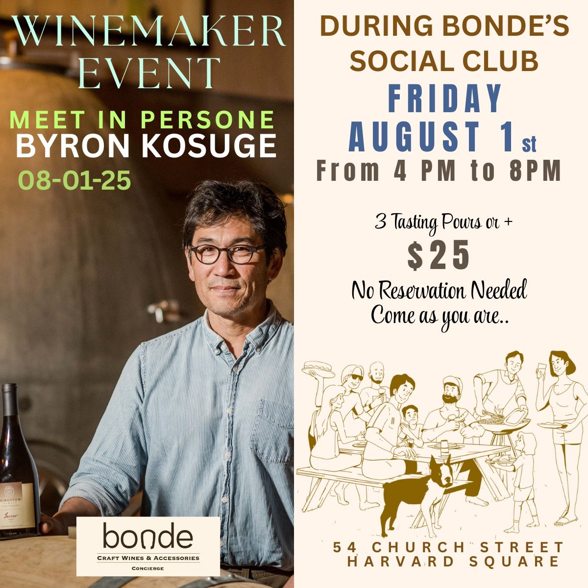 Winemaker Event with Byron Kosuge - Friday August 1st 2025, 4-8pm