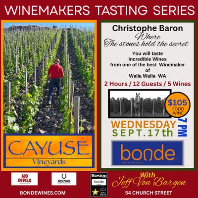 Winemaker Tasting Series - Jeff Von Bargen of Cayuse Vineyards - Wednesday September 17th, 7pm