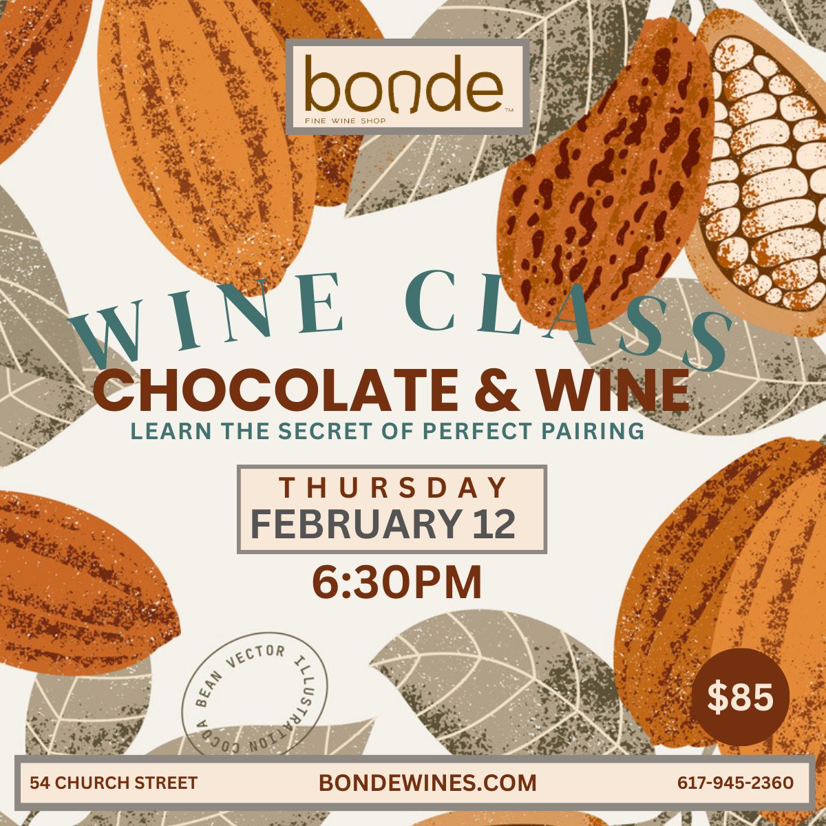 Chocolate and Wine Pairing - Thursday February 12 at 6:30pm