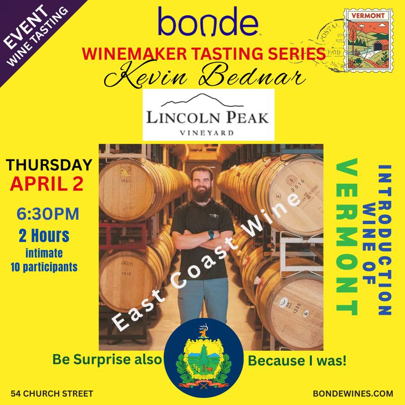 Wine Tasting 101: Introduction to the Wines of Vermont - Thursday April 2 at 6:30pm