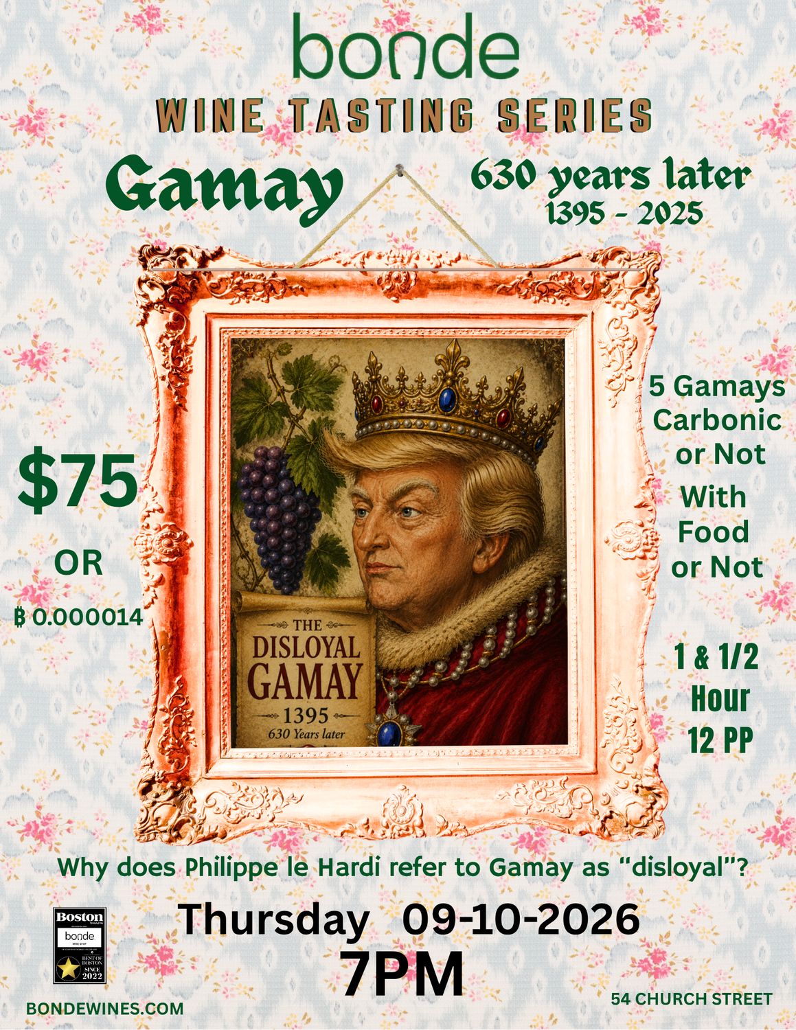 Gamay: 630 Years Later - Wine Tasting &amp; Class - Thursday September 10th, 7PM