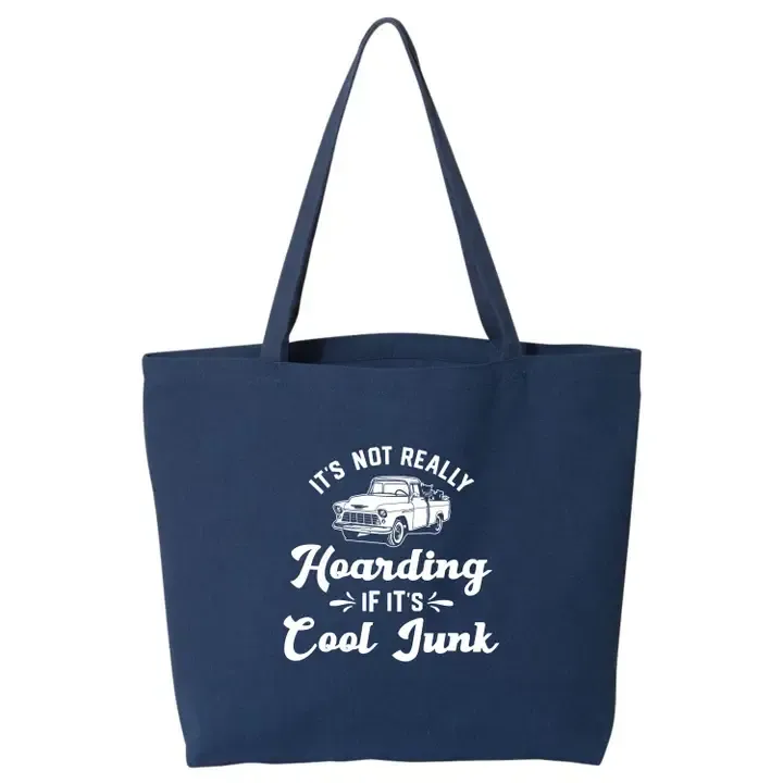 Not Really Hoarding Pigment Dyed Tote Bag | Antiques Junk - Washed Navy