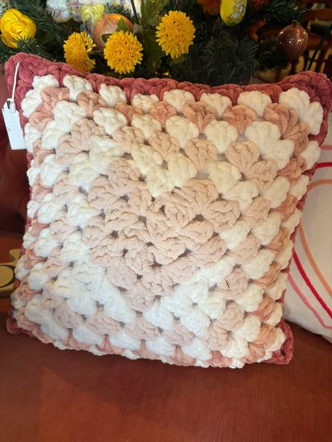 Hand Crochet Heart Pillow
